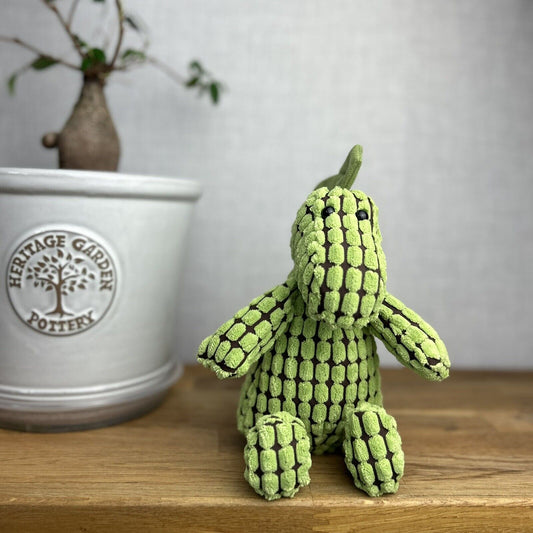 Jellycat Doppy Dino - Cordy Dino Small - Black & Green 10” (version 2)
