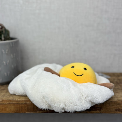 Jellycat Amuseable Fried Egg - Egg Soft Toy Sunny Side Up Medium Retired 9"