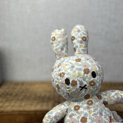 Nijntje Miffy X Little Dutch Collab Collectible Retired Beige Floral 9”
