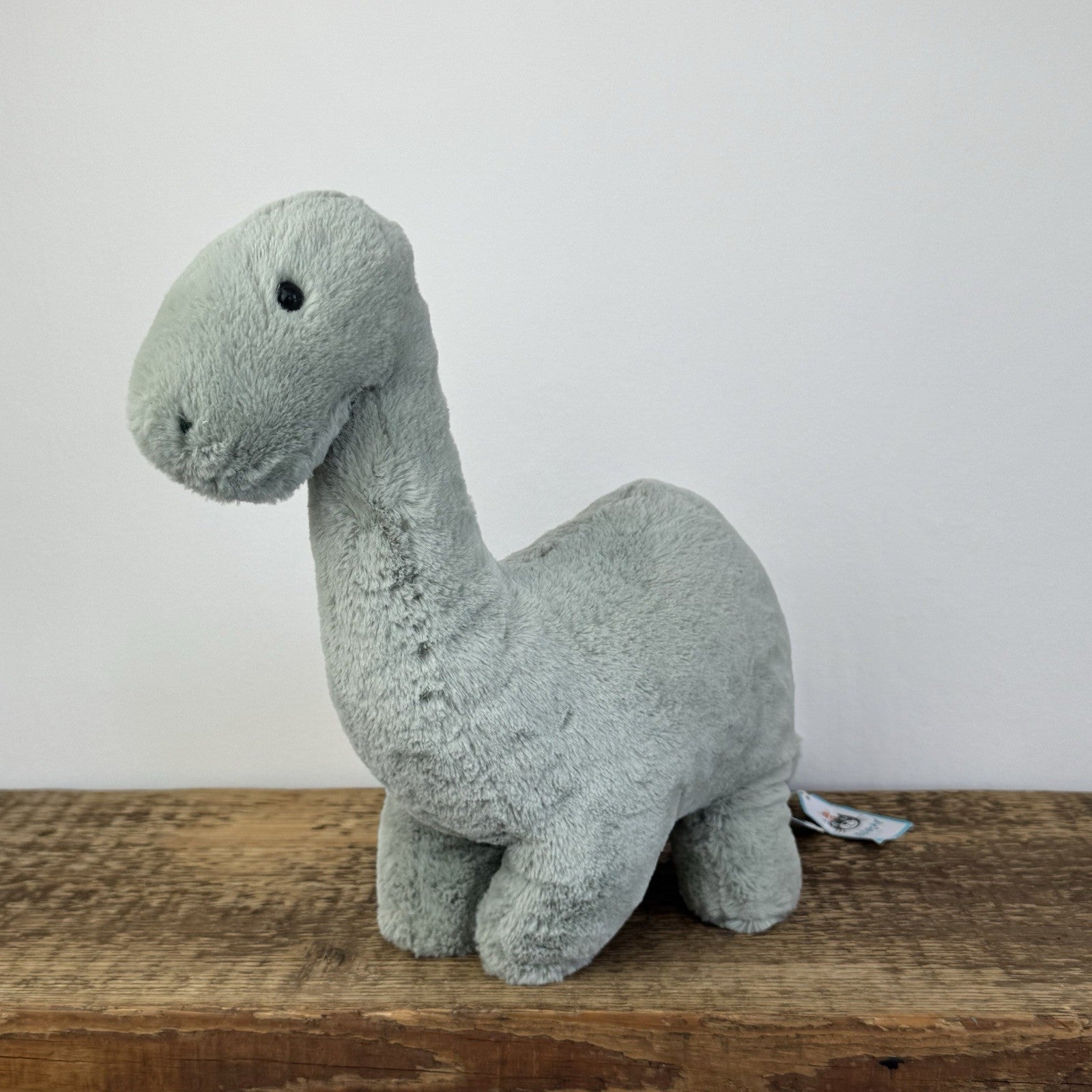 Jellycat Medium Fossily Brontosaurus Soft Toy - Green Dinosaur
