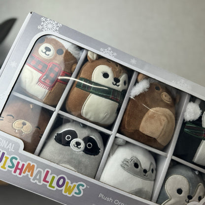 Squishmallow Plush Ornament Set x8 - New In Box Winter Squad 2021 Christmas Gift