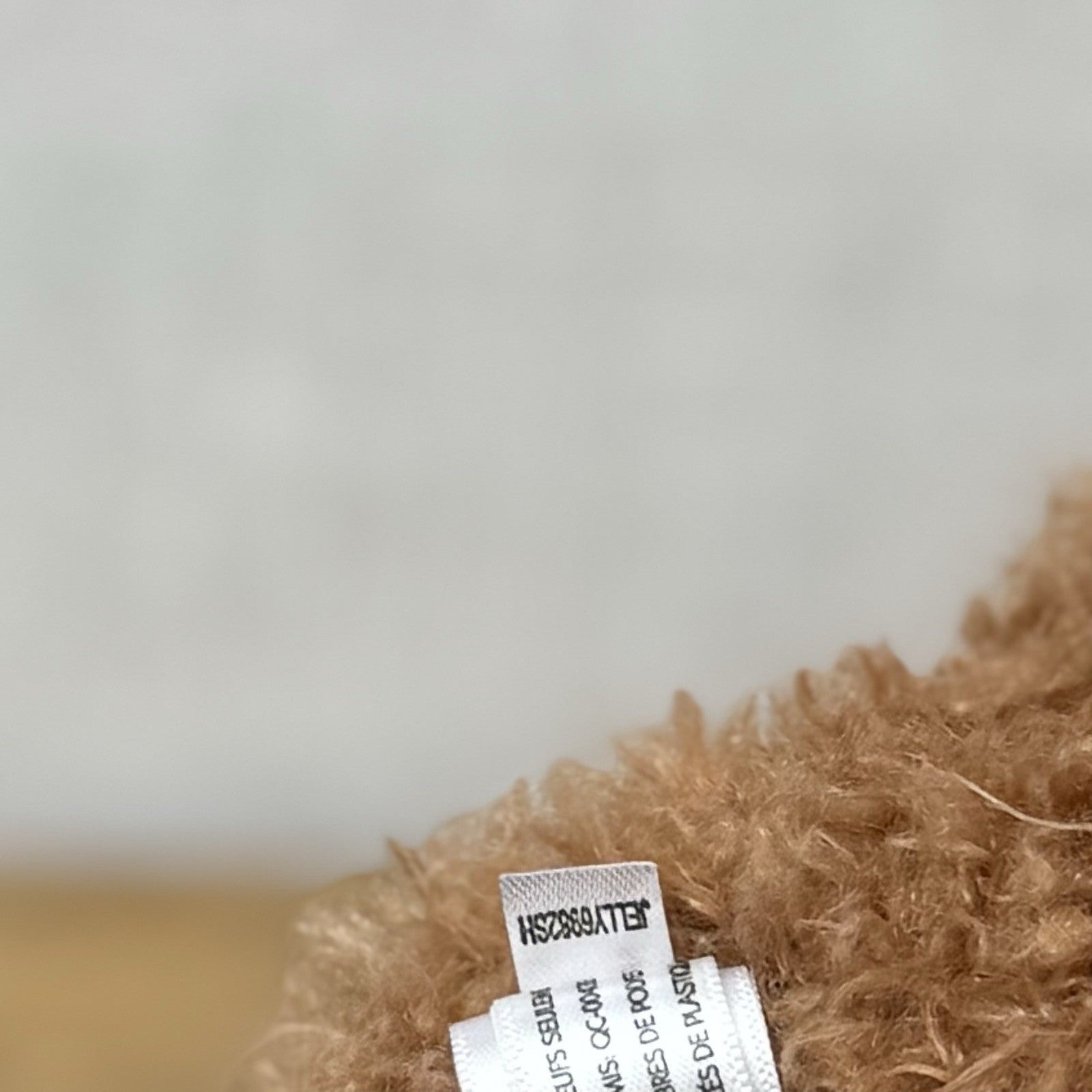Jellycat Little Bear - Retired Brown Bear Curly Hair Beanie Soft Toy 7" 