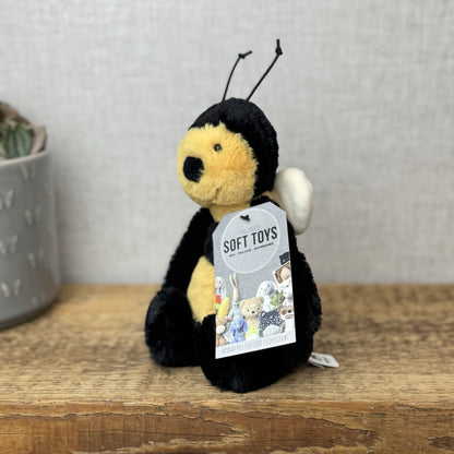Jellycat Small Bashful Bumble Bee - Older Style Fabric Wings Small Bee Beanie 8"