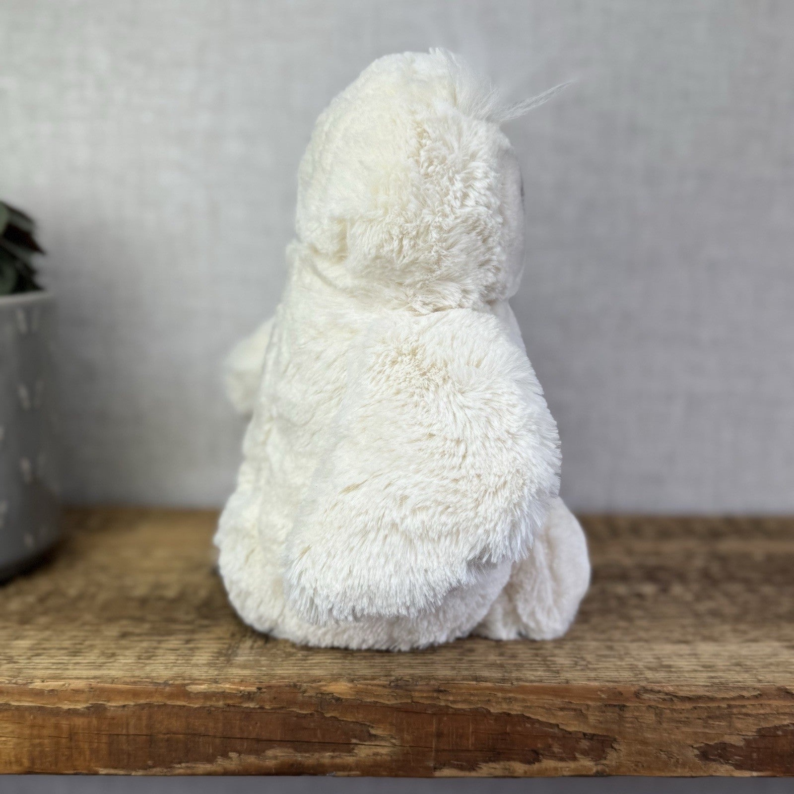Jellycat Medium Bashful Owl - White Owl Beanie Soft Toy Retired Plush 12"