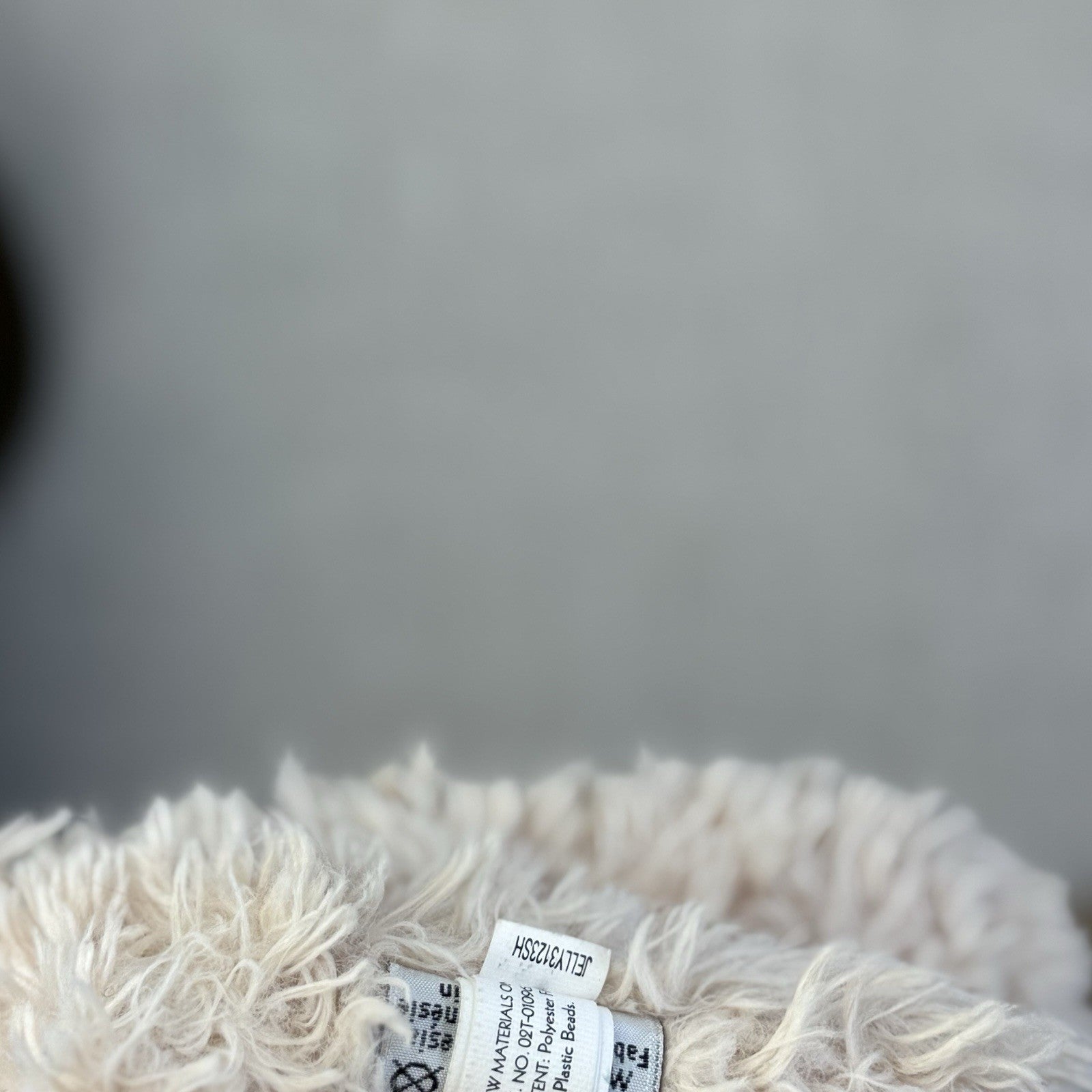 Jellycat Small Biscuit Bear - Curly Off White Small Beanie Bear Rare Retired 7"