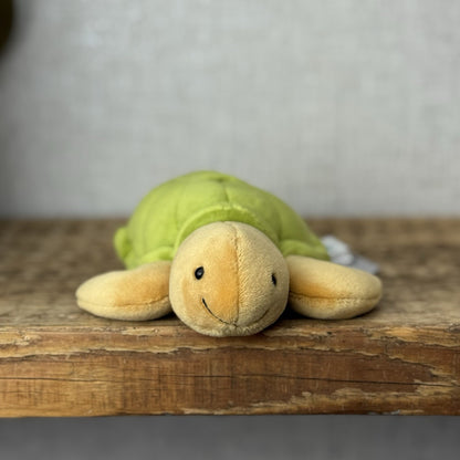 Jellycat Small CeeCee Turtle - Small Green Velour Turtle Beanie retired 6”