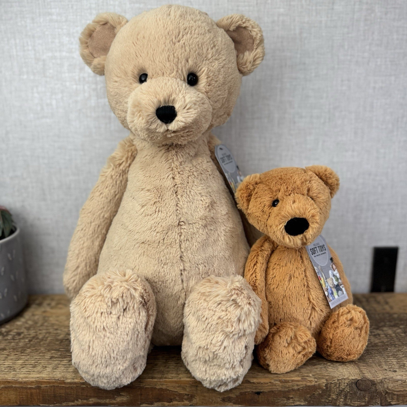 Jellycat Huge/Big Bashful Bear Honey Bear Cub Soft Toy Rare Retired NWOT 21"