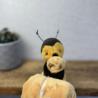 Jellycat Bashful Bee Soother - Bumble Bee Comforter Neutral Baby Gift NWOT 