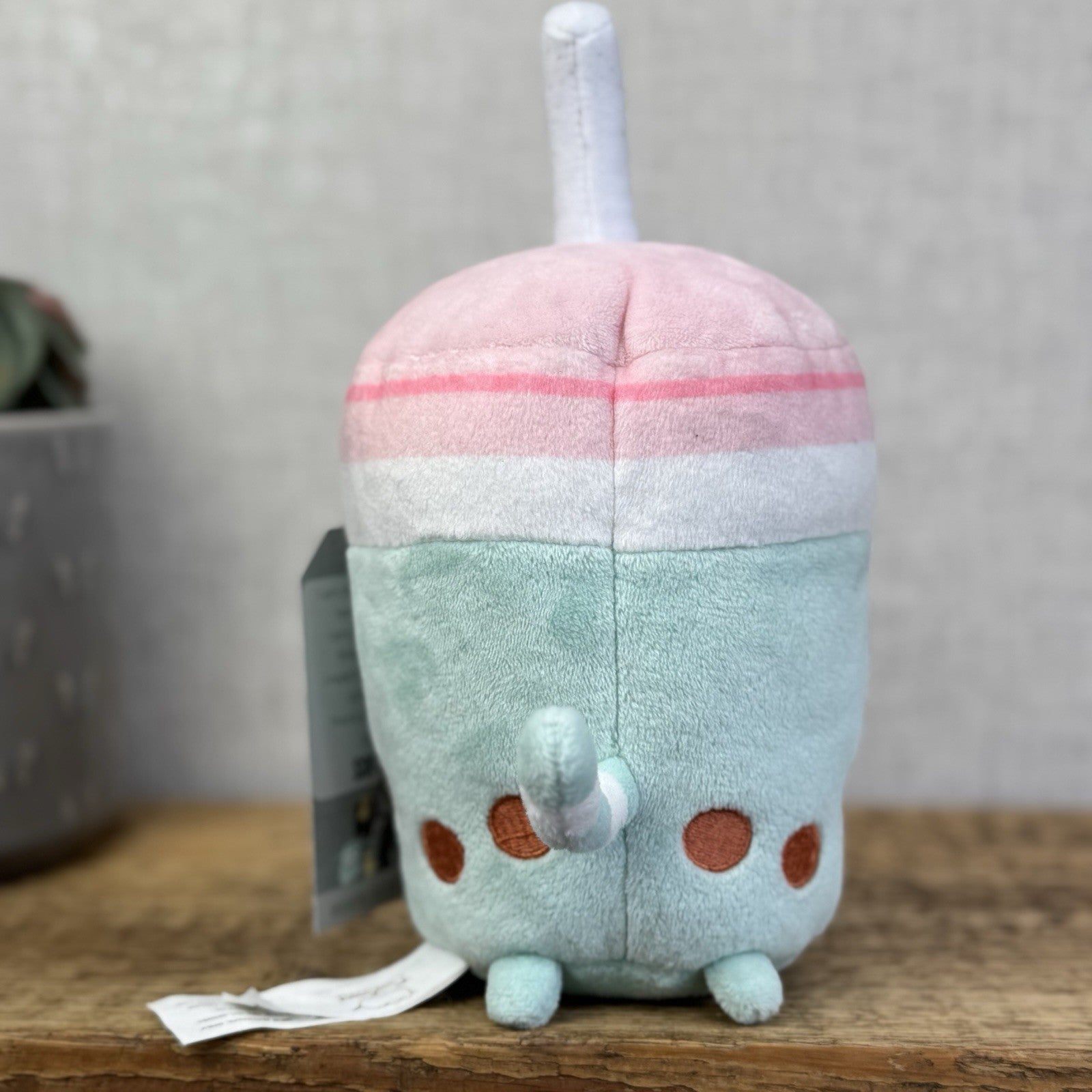 Gund Pusheen Cat - Boba Tea Pusheen Small Soft Toy Cat New Without Tag 8”