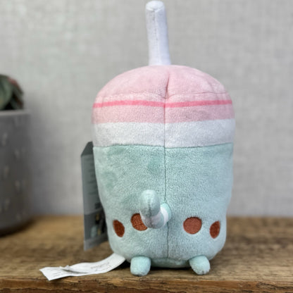 Gund Pusheen Cat - Boba Tea Pusheen Small Soft Toy Cat New Without Tag 8”