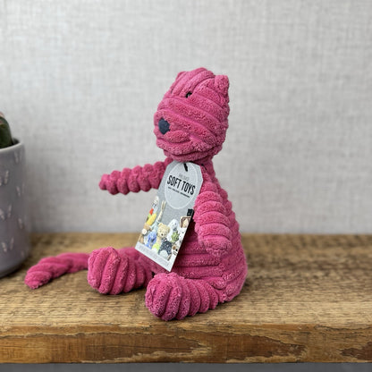 Jellycat Small Cordy Roy Cat Kitten Pink - Pink Beanie Corduroy Soft Toy Cat 8"