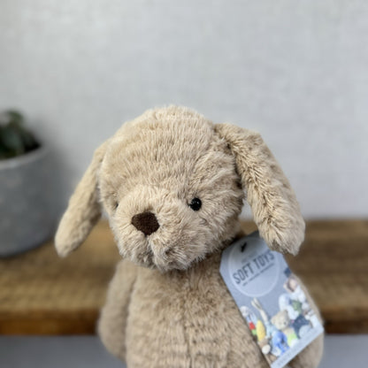 Jellycat Rolie Polie Puppy - Textured Beige Retired Puppy Soft Toy NWOT 12"