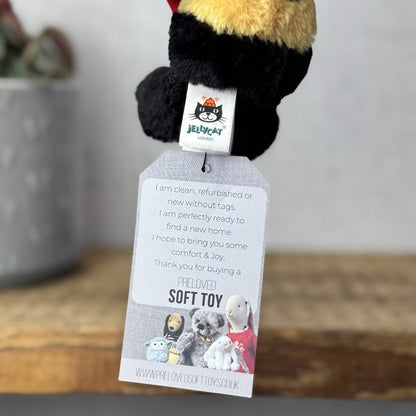 Jellycat Tiny Bumble Bee Holding A Heart - Tiny Bee NWOT - Rare Retired 5"