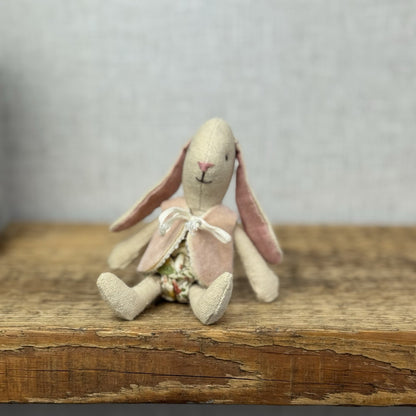 Maileg Mini Baby Bunny - Baby Bunny Rabbit In Floral Diaper & Gilet Retired 5"