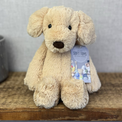 Jellycat Medium Bashful Labrador - Medium Golden Dog Pup Retired Old Plush 12"
