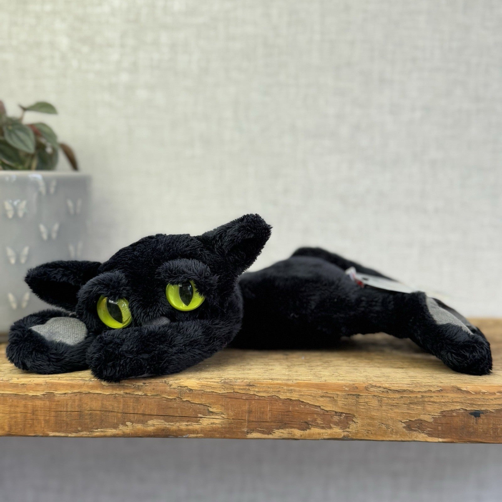 Manhattan Toy Lanky Cats Ziggy - Black Floppy Kitten Soft Toy Without Tag 13”
