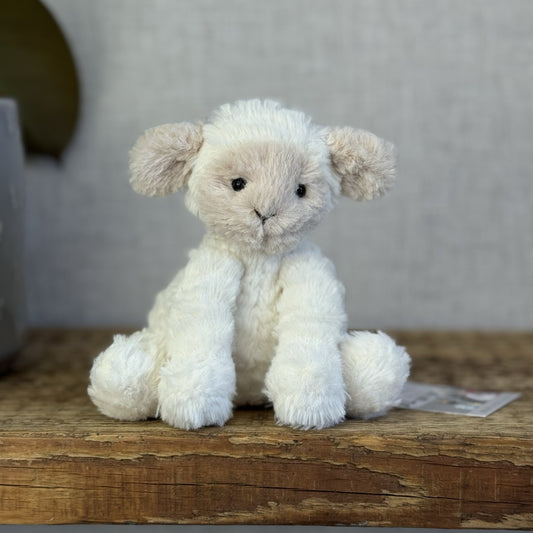 Jellycat Tiny Baby Fuddlewuddle Lamb - Baby Pocket Pal Beanie White Lamb 4” (#2)