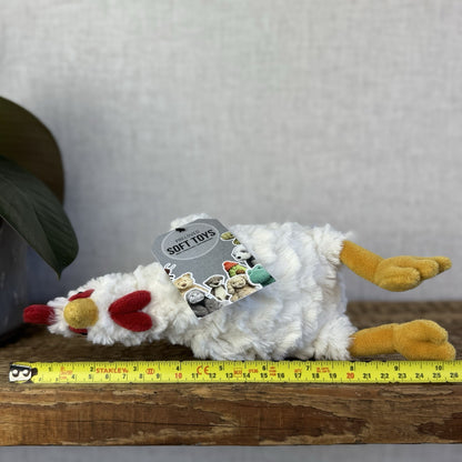 Jellycat Bessie Chicken - Small White Beanie Chicken Soft Toy Retired Rare 10”