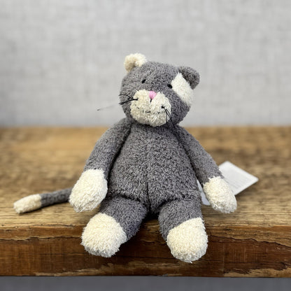 Jellycat Tiny Baby Bunglie Kitten - Miniature Vintage  Grey Cat Partial Tag 5”