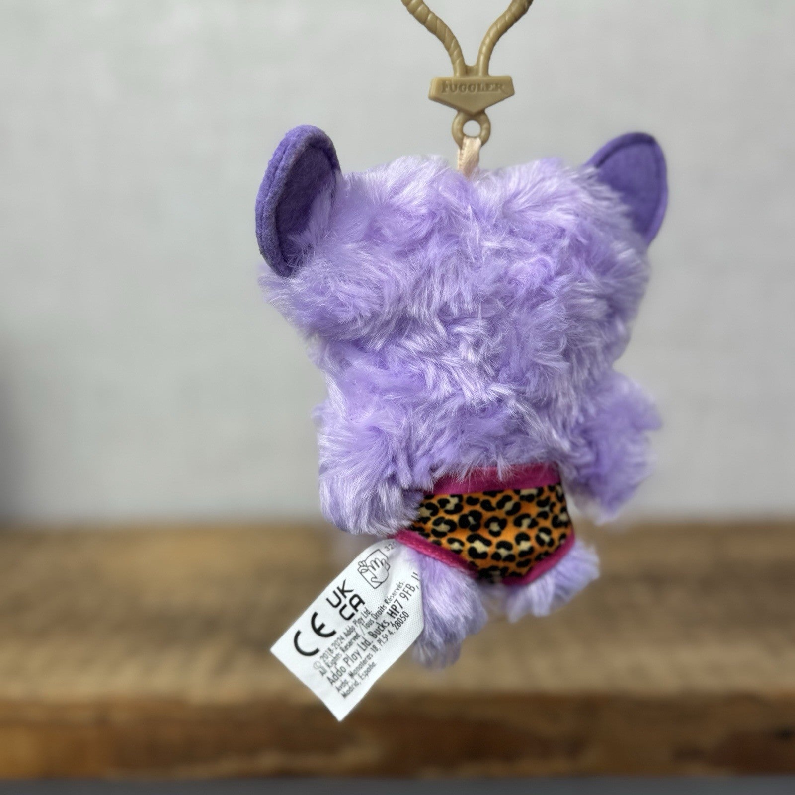 Fuggler Budgie Fuggler Grin Grin Keyring - Lilac Fluffy Fuggler Monster Clip 5”