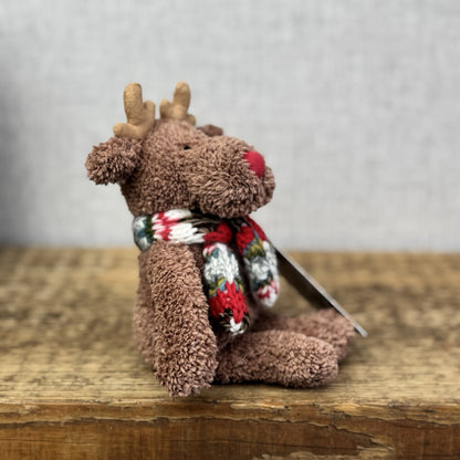 John Lewis Christmas Mini Cozy Reindeer - Knitted Jumper (Jellycat Collab)