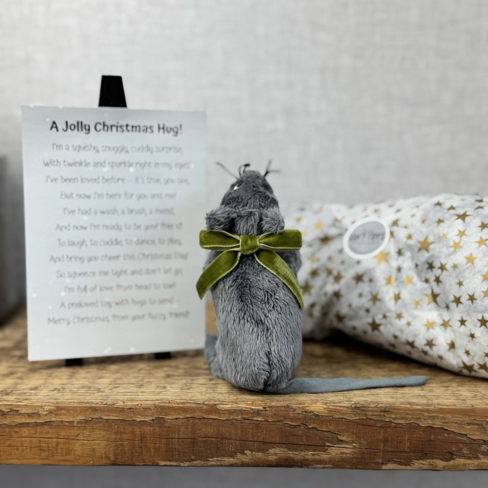 IKEA Gosig Mus Grey Mouse Mini Cute - Christmas Gift Soft Toy Wrapped & Ready