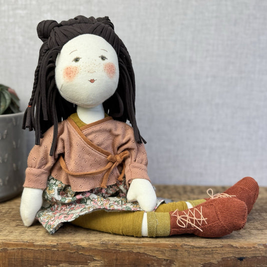 Moulin Rory - Les Rosalies Marjolaine Rag Doll - Scandinavian Doll Soft Toy 16”