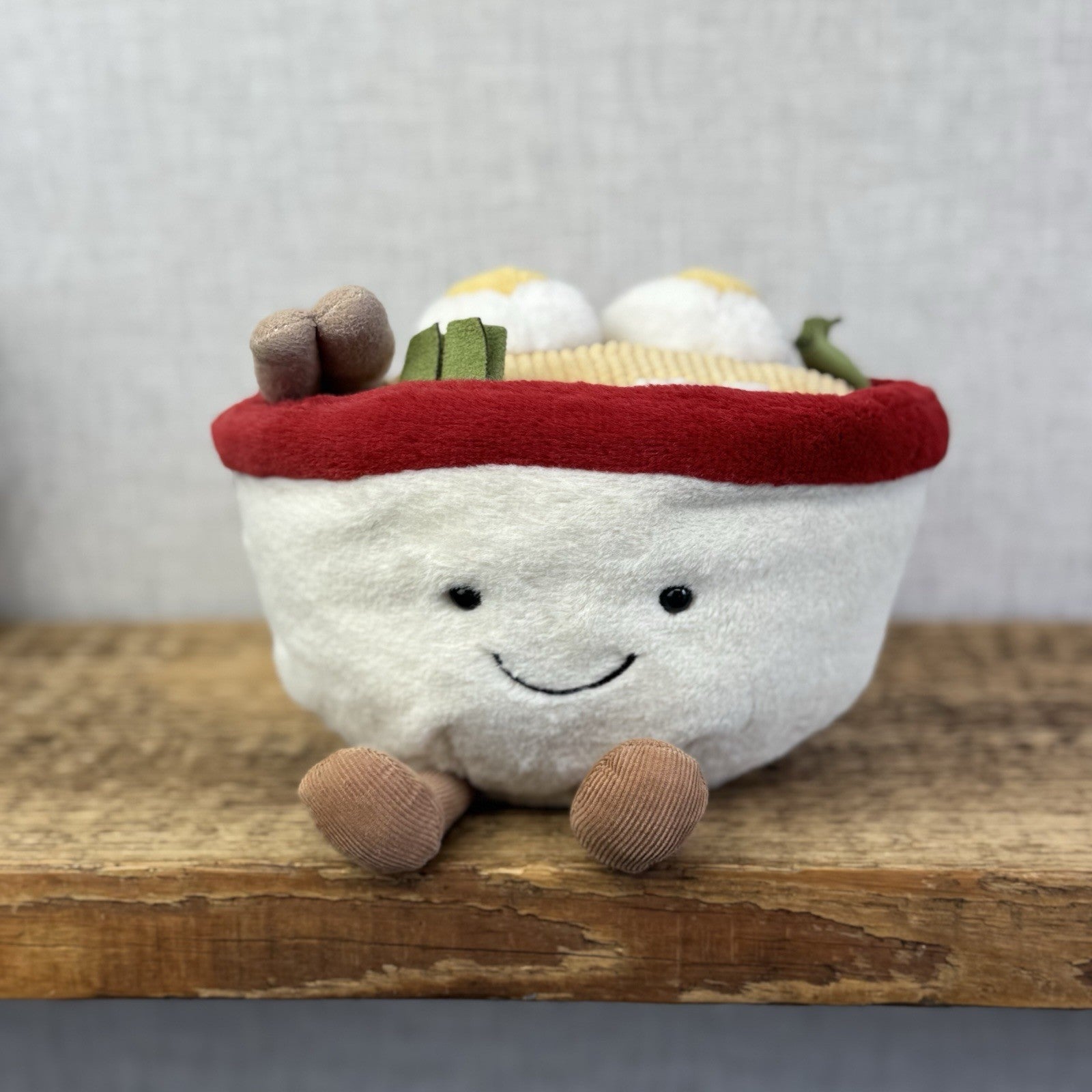 Jellycat Amuseable Ramen Bowl Retired - Bowl Noodles Food Plush Beanie NWOT 5"