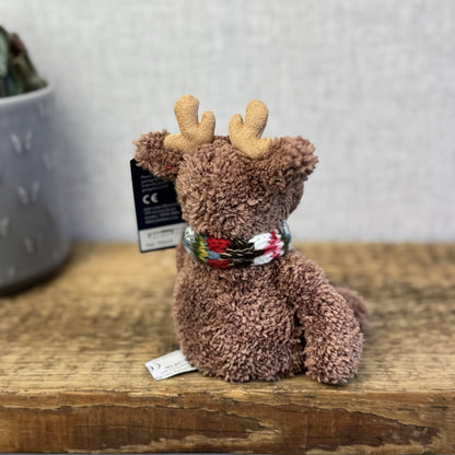 John Lewis Christmas Mini Cozy Reindeer - Knitted Jumper (Jellycat Collab)