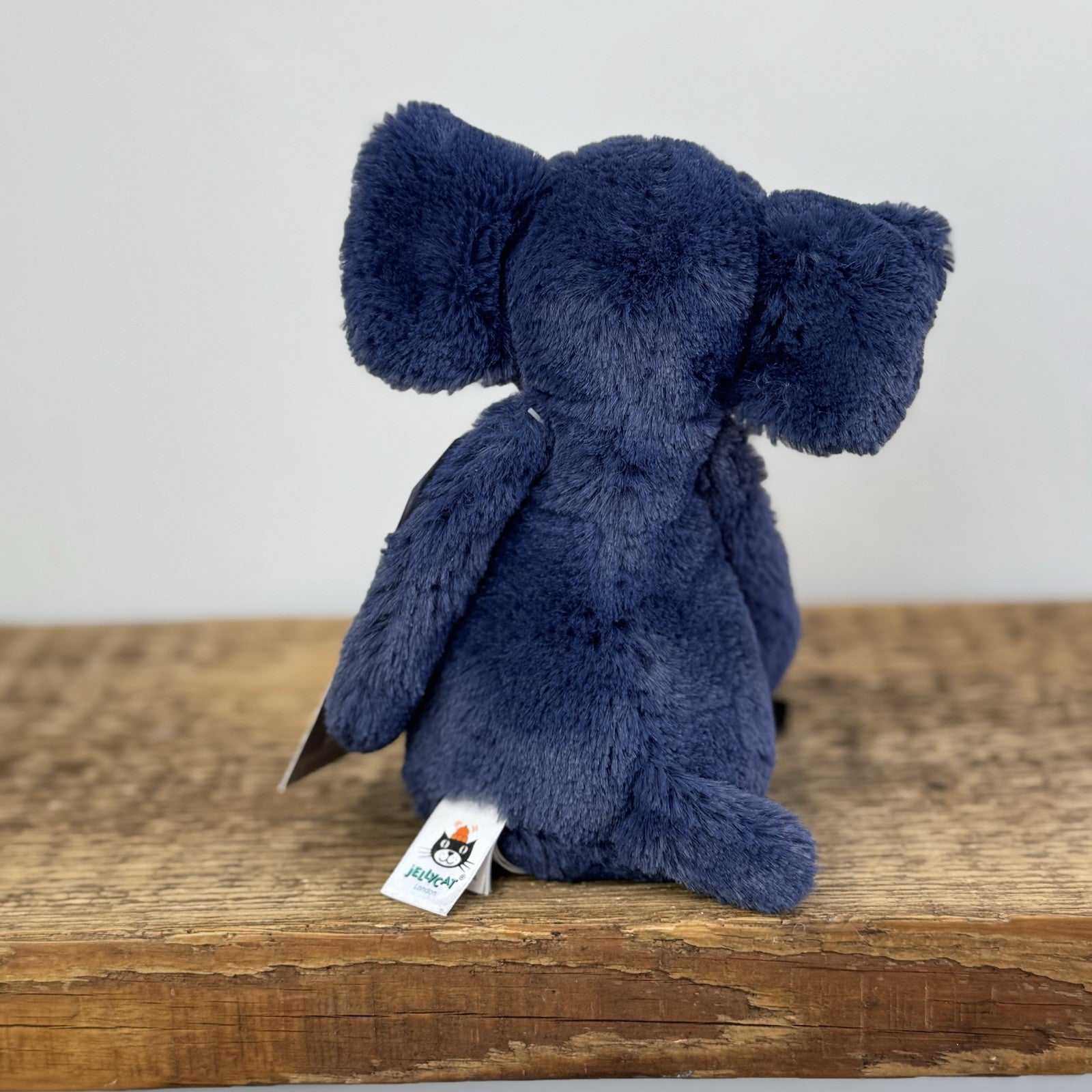 Jellycat Small Bashful Navy Elephant - Small Dark Blue Retired Elephant 8"