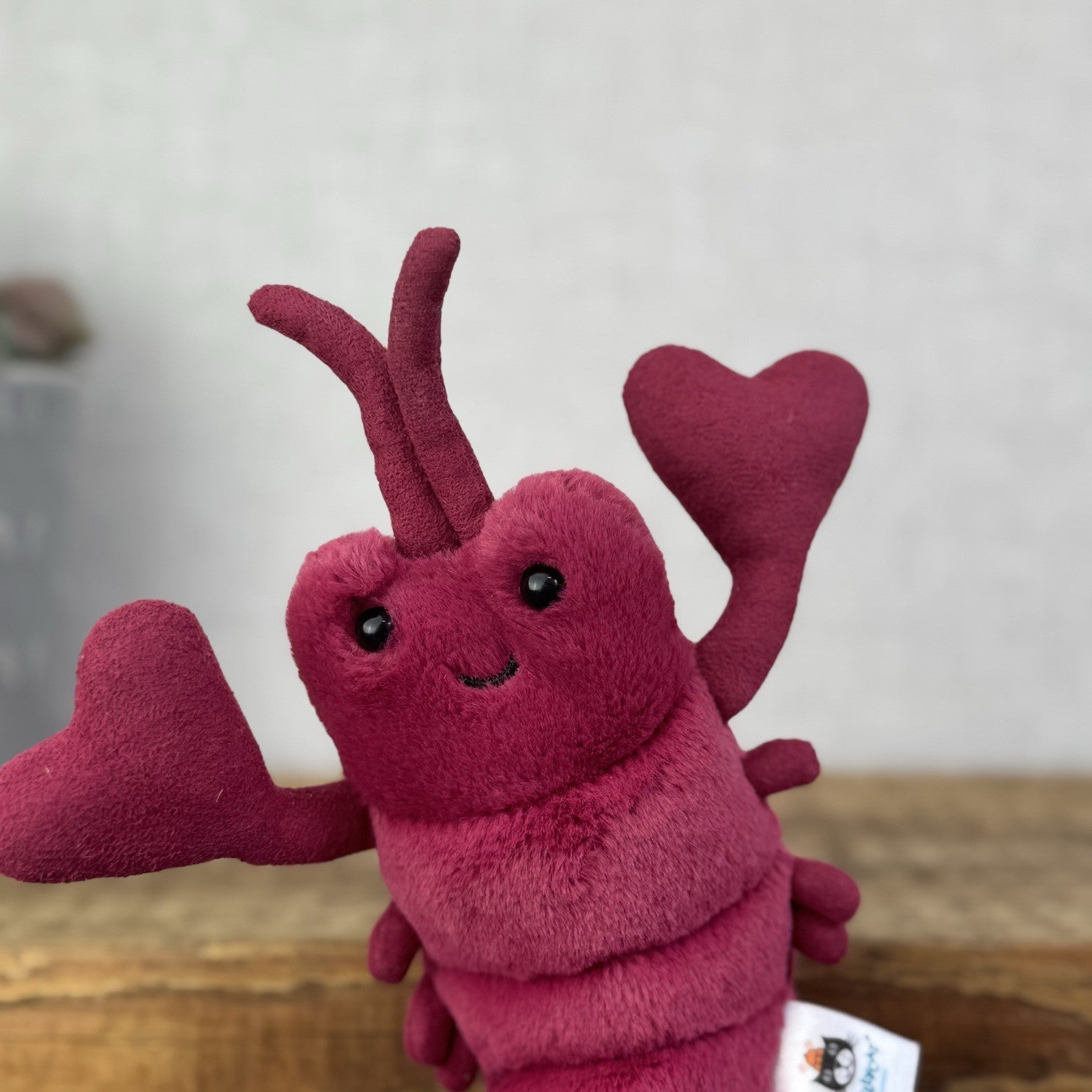 Jellycat Love Me Lobster - Red Heart Claws - Jellycat Lobster Gift 8” (#2)