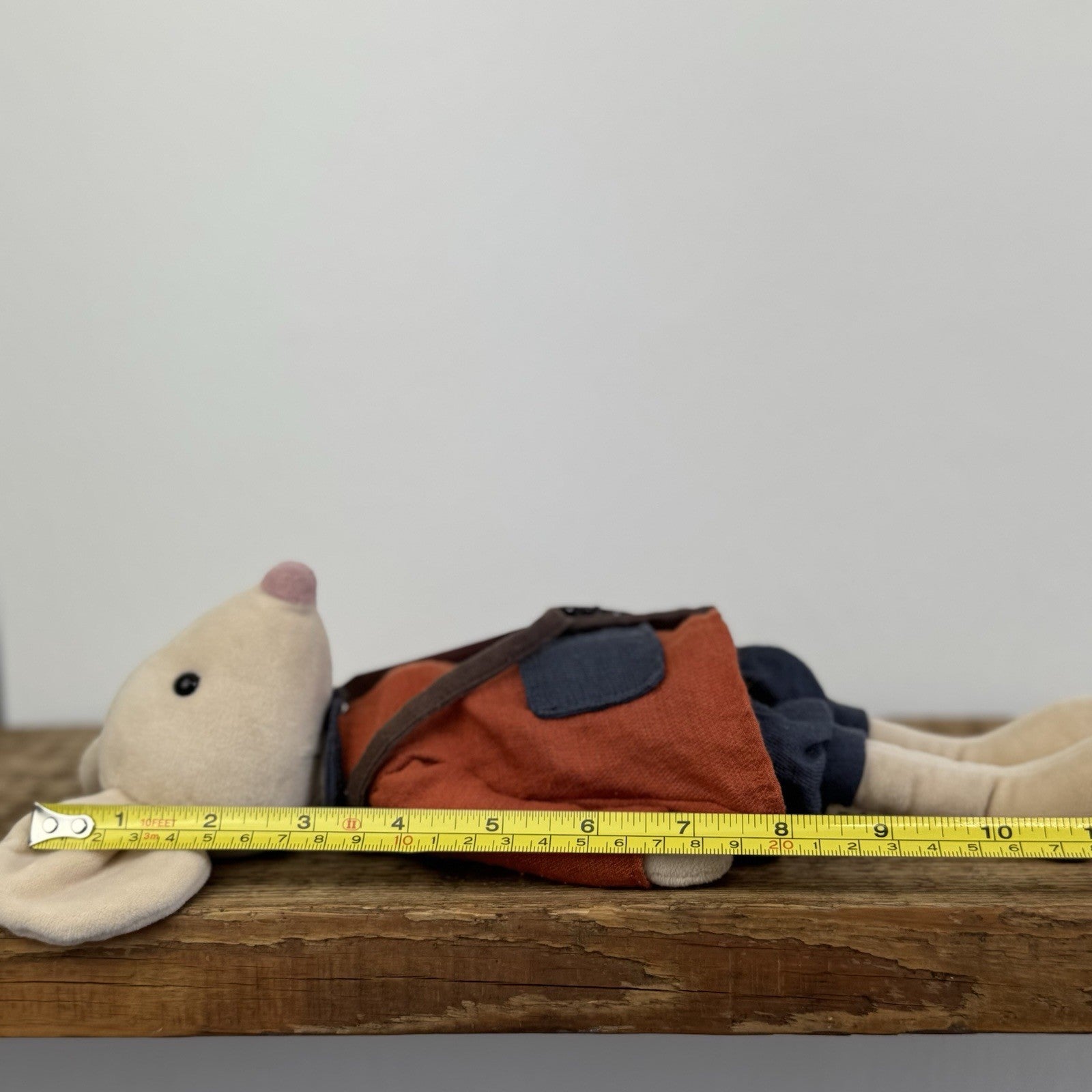 Jellycat Pedlar Mouse - Jellycat Mouse With Clothes & Bag Retired Rare 12"