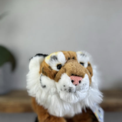 Keel Toys Tiger Plush - Small Tiger Soft Toy Realistic Wild Cat 8"