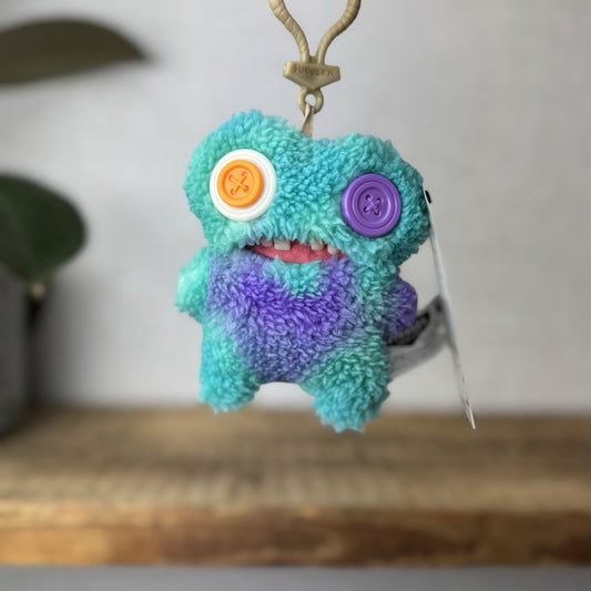 Fuggler Green/blue Gaptooth Mcgoo - Funny Ugly Monster Keyring Clip Monster