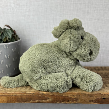 Jellycat Medium Huggady Dinosaur- Floppy Green Dino Soft Toy Retired 10" (#2)