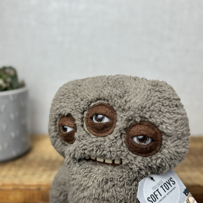 Fuggler Funny Ugly Monster Annoyed Alien - Brown 3 Eyed Snuggler Edition Monster
