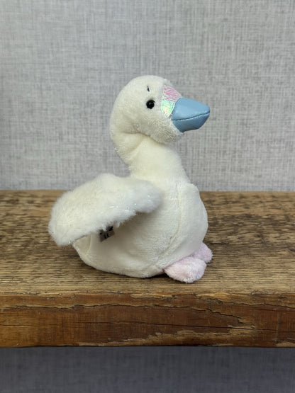 Blue Nose Friends Ripple Swan #92 - Small White/Pink Swan Plush Soft Toy Mini