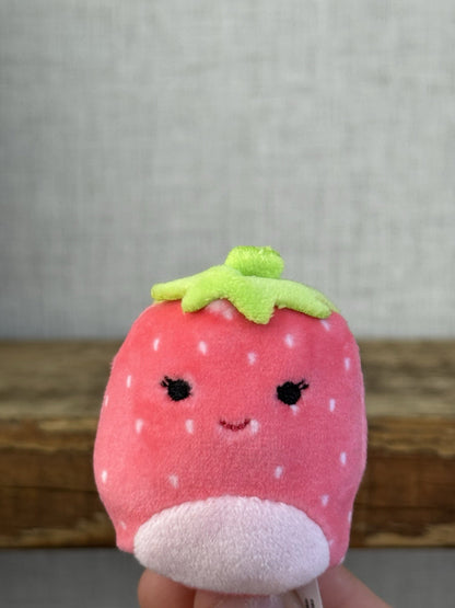 Squishmallow Squishville Fruit Squad - Mini Strawberry Squish Scarlet Mini 2”