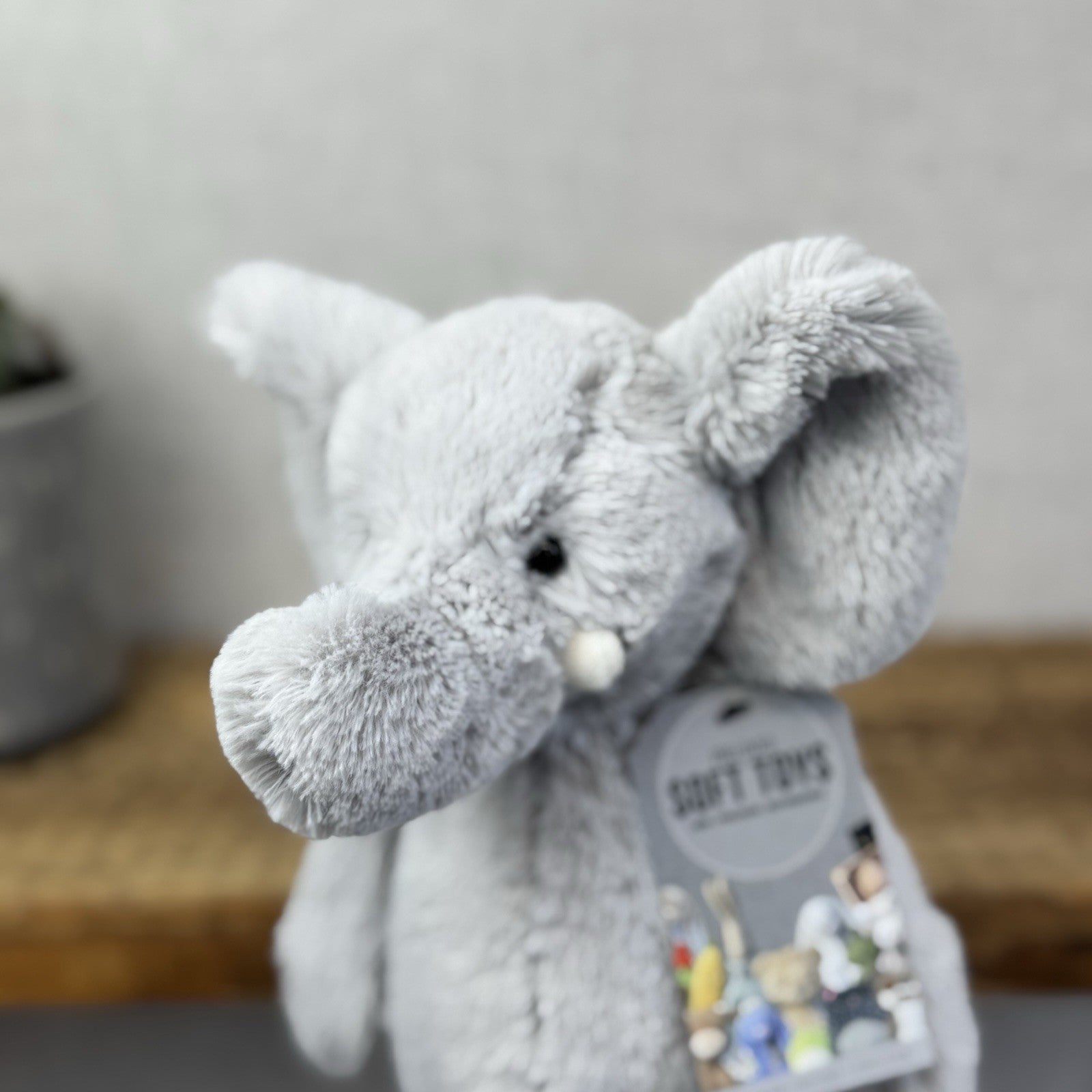 Jellycat X The Little White Company Grey Bashful Elephant Soft Toy Retired Rare