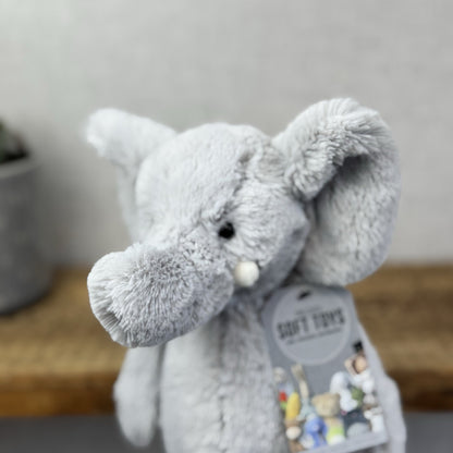Jellycat X The Little White Company Grey Bashful Elephant Soft Toy Retired Rare