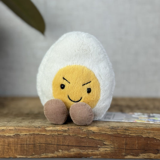 Jellycat Amuseable Cheeky Boiled Egg - Frowning Egg  Toy Food Retired 5” (#3)