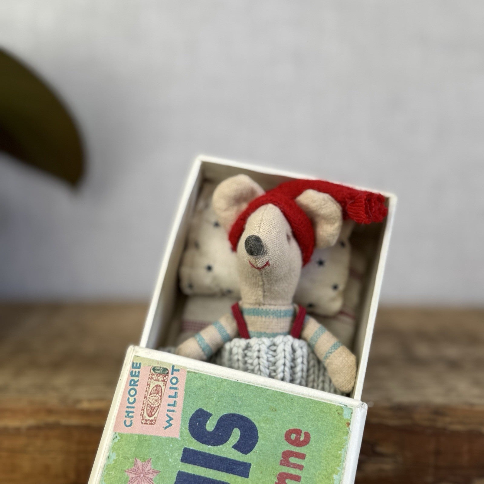 Maileg Little Brother Christmas Mouse 2012 Retired Little Mouse Louis Matchbox