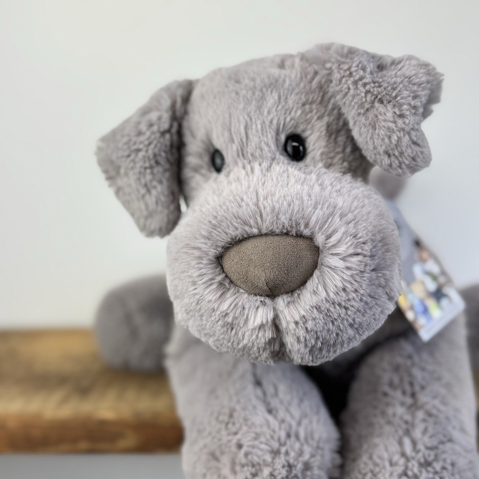 Jellycat Large Huggady Dog - Huge Grey Soft Toy Cuddle Plush 24" 