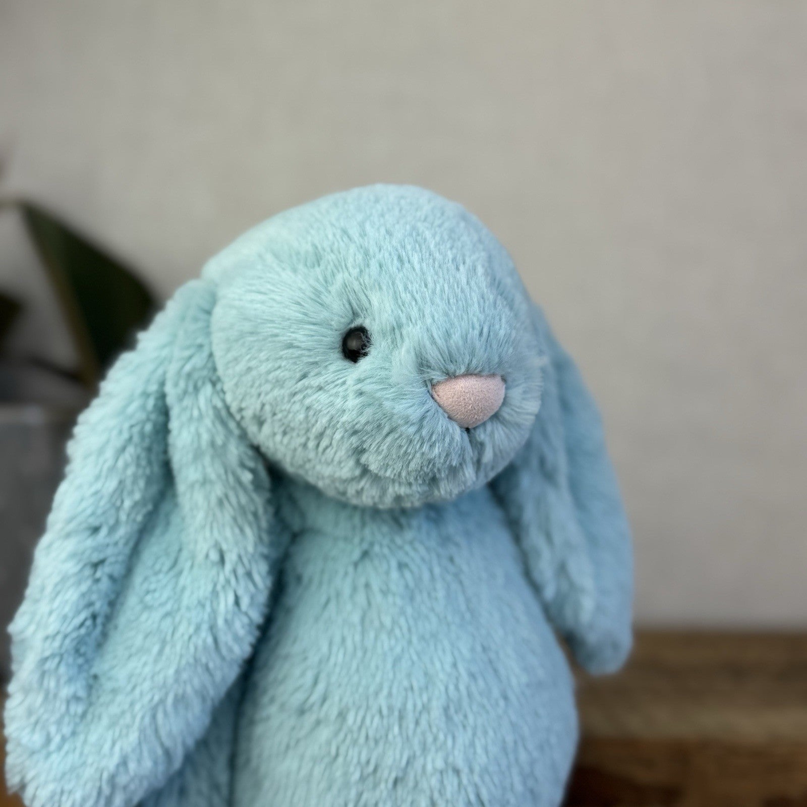 Jellycat Medium Bashful Aqua Bunny - Aqua Bunny Rabbit Bright Blue Medium 12”
