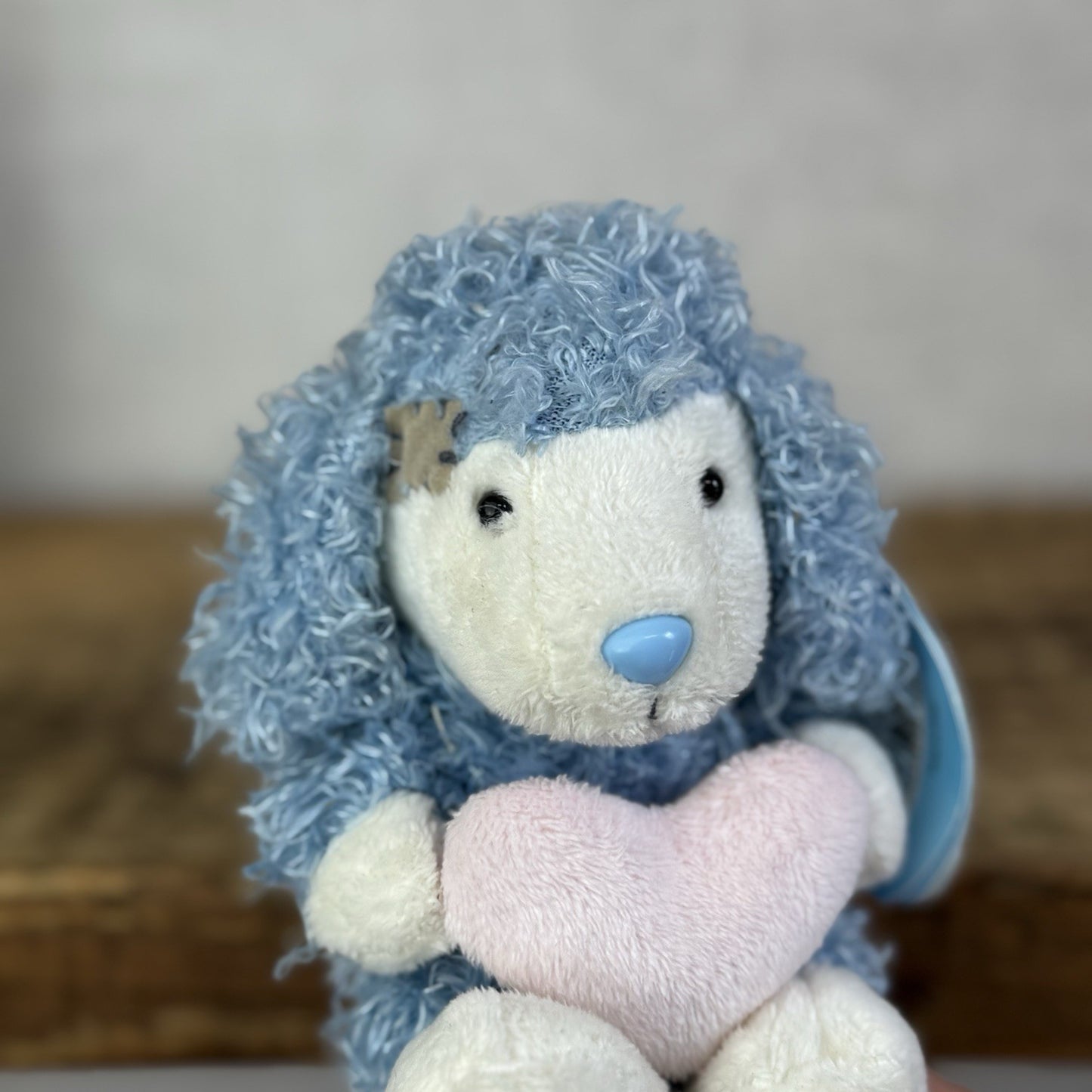 Blue Nose Friends Pearl The Poodle #39 - Mini Curly Hair Dog Holding Heart 5"