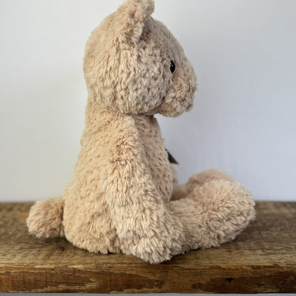 Jellycat Medium Finley Bear Soft Toy Textured Light Sandy Bear Soft Toy 16"