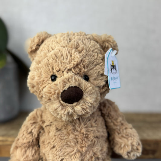 Jellycat Small Bumbly Bear - Small Brown Retired Bear Soft Toy Beanie 12"