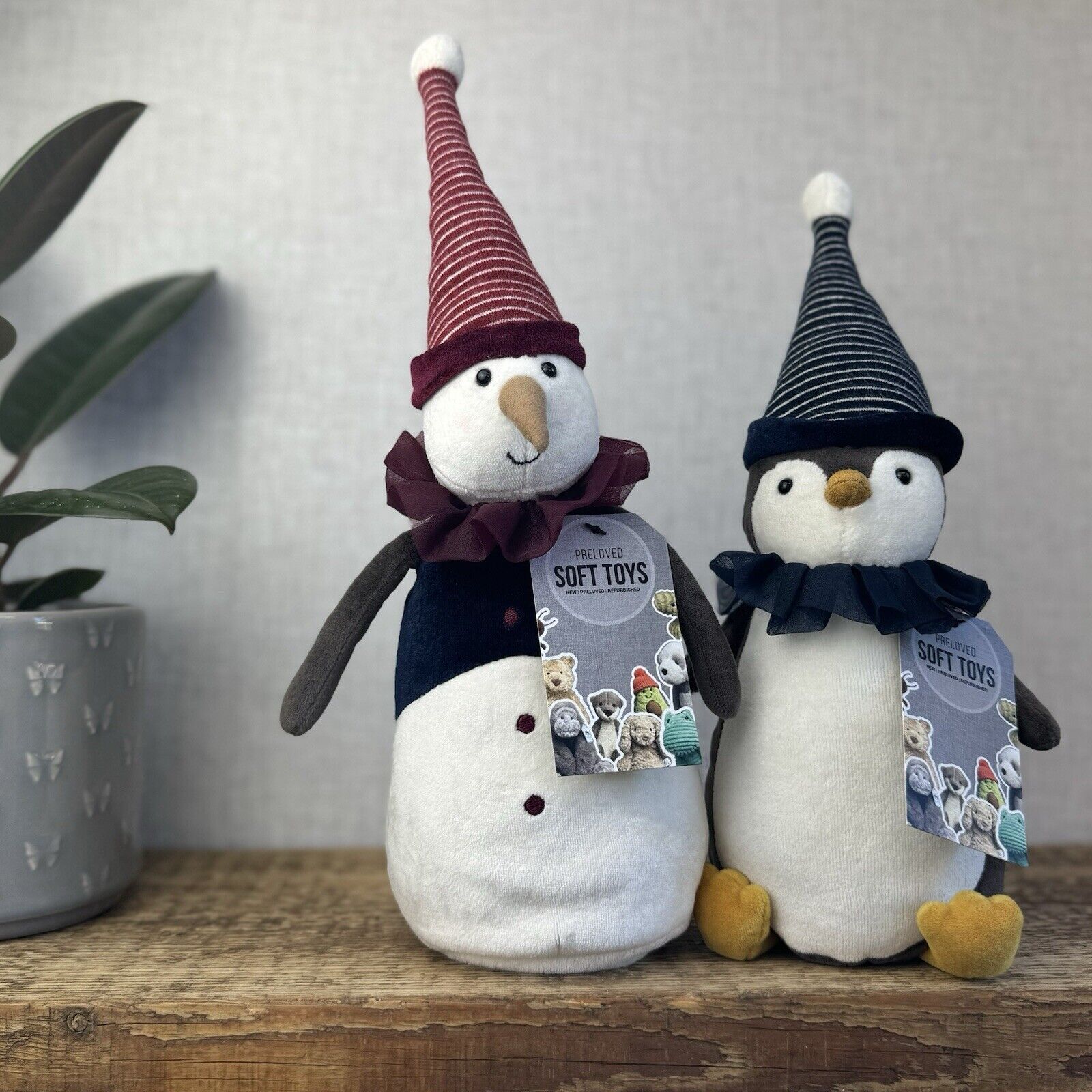 Jellycat Yule Snowman - Snowman With Collar & Hat - Scandi Christmas Retired 