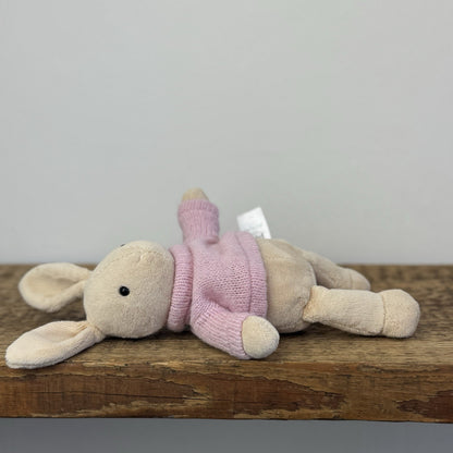 Jellycat Toastie Bunny - Small Bunny In Pink Jumper (Partial Fabric Tag)