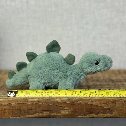 Jellycat Mini Fossily Stegosaurus - Tiny Dinosaur Beanie Plush Mini Dino 6"